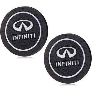 Infiniti Logo Auto Cup Holder Mats 2 Pack 2.75" New